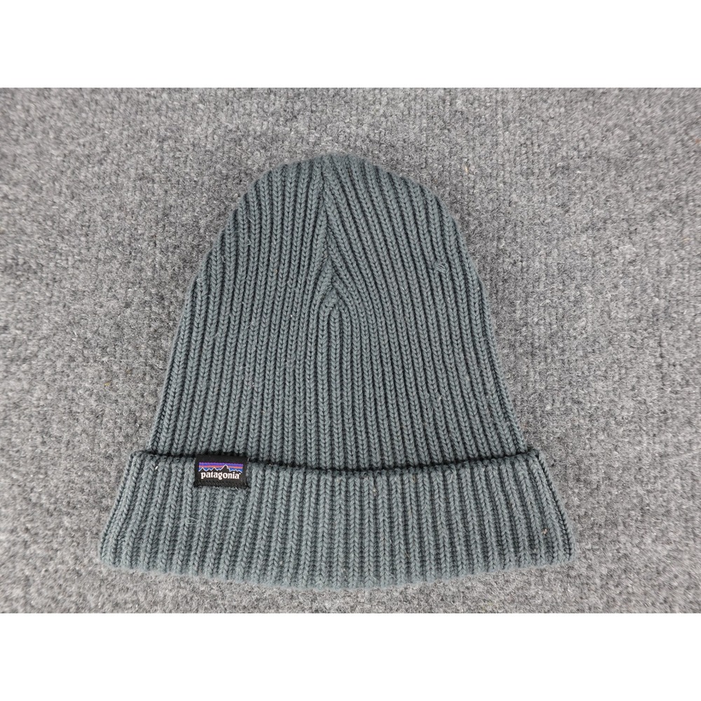 Patagonia Fishermans Rolled Beanie Unisex OS‎ Plume Grey Ribbed Knit Hat